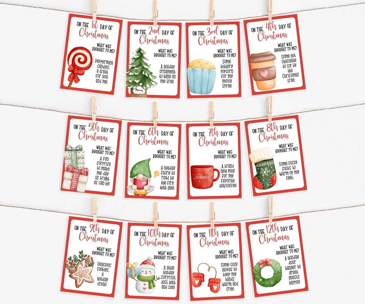 twelve days of christmas pictures printable twelve days of christmas pictures printable