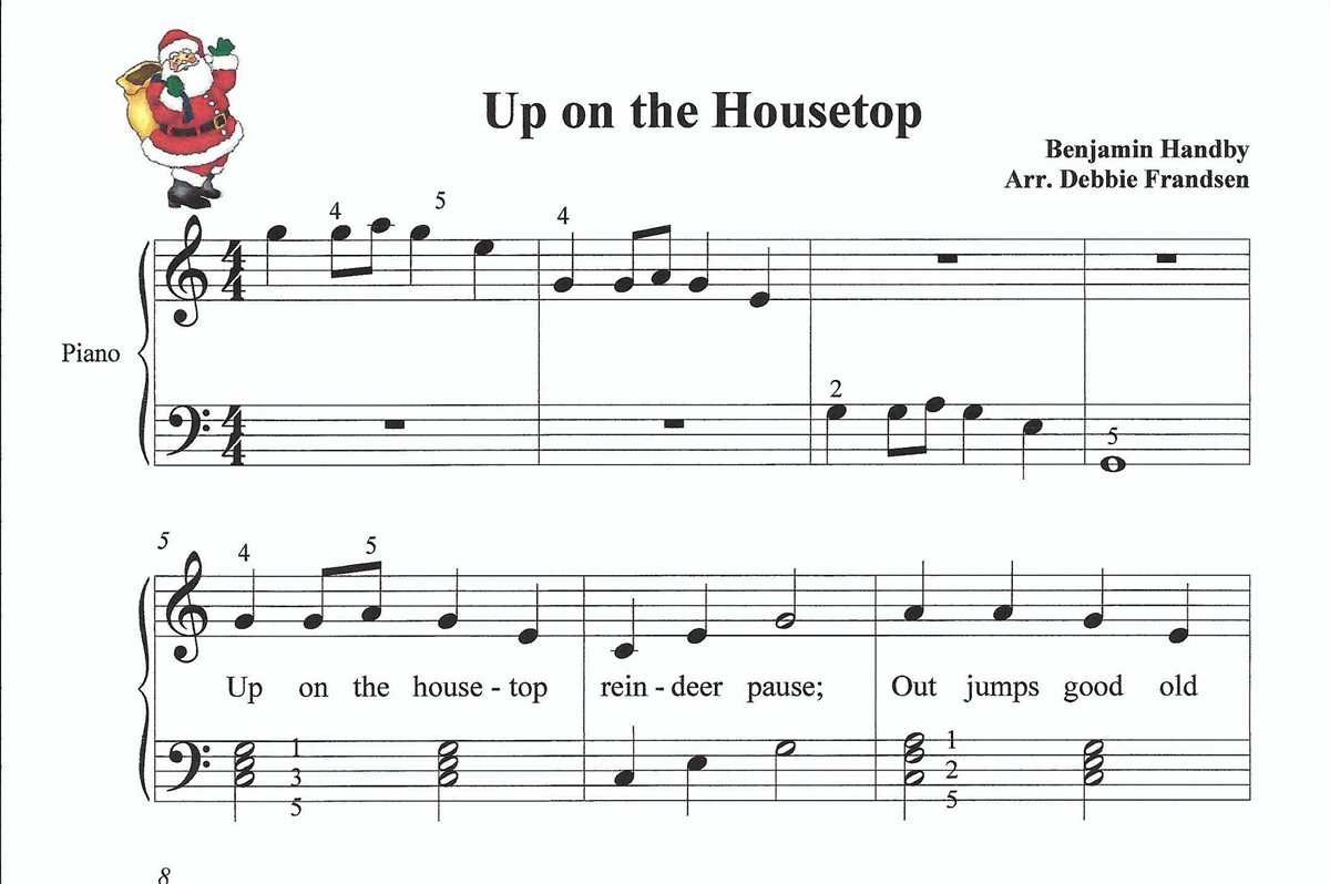 up on the housetop lyrics printable