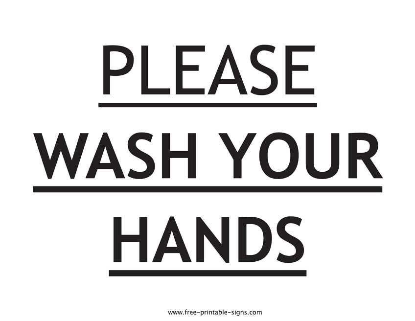 wash your hands sign printable wash your hands sign printable