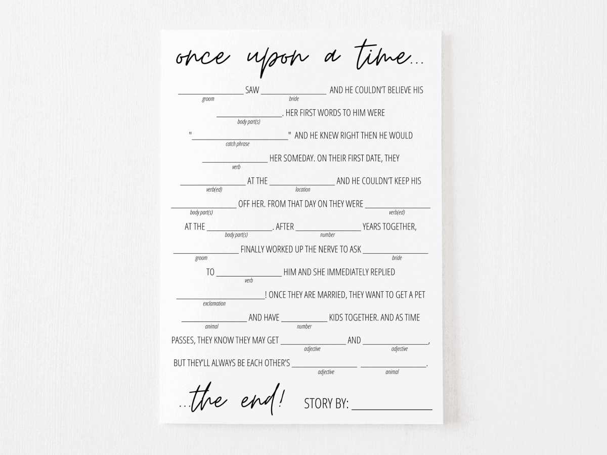 wedding mad libs free printable wedding mad libs free printable