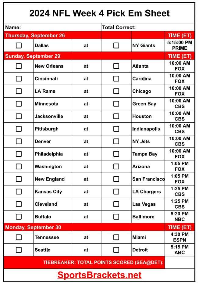 week 5 nfl printable schedule