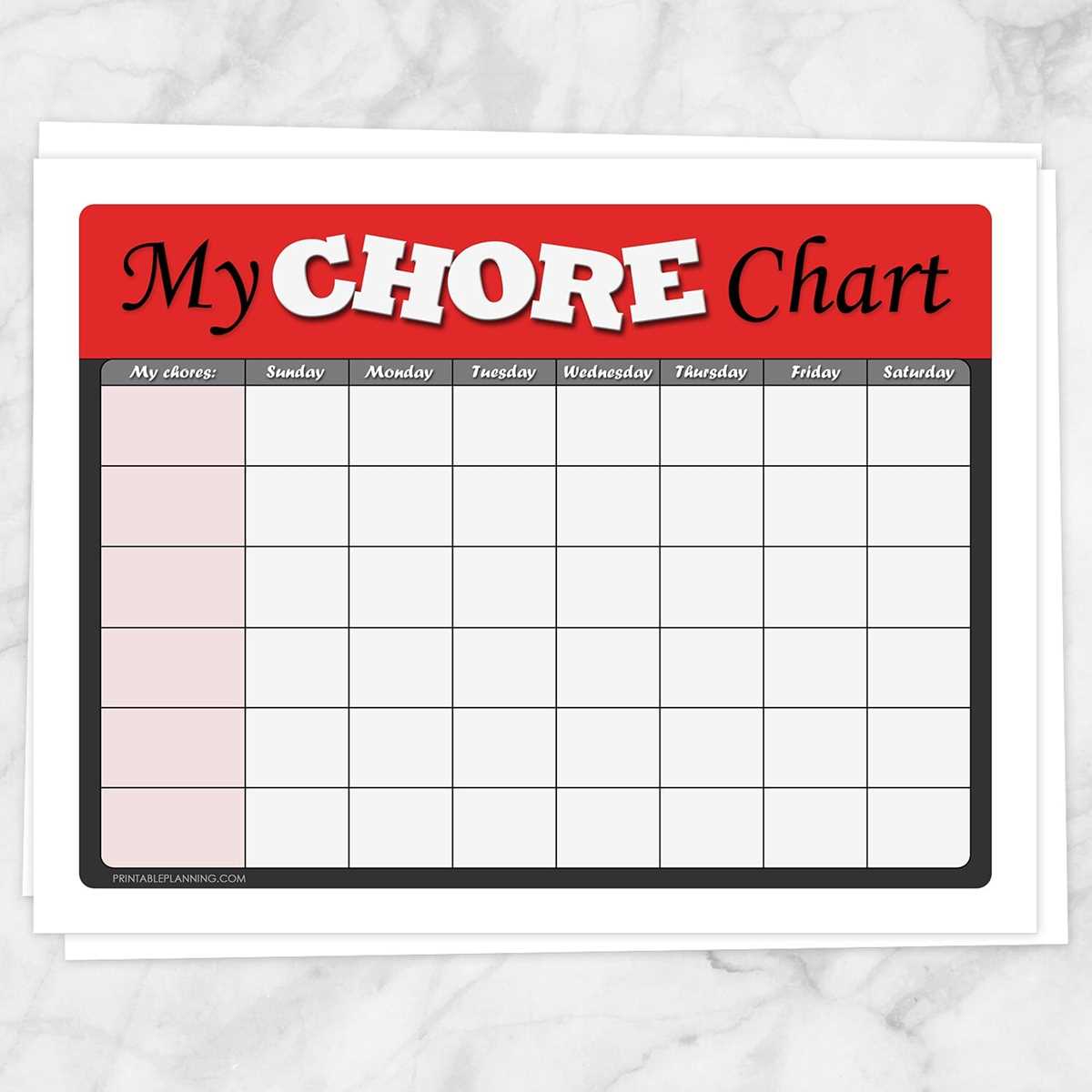 weekly chore list printable weekly chore list printable