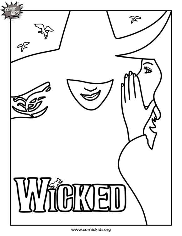 wicked printable coloring pages