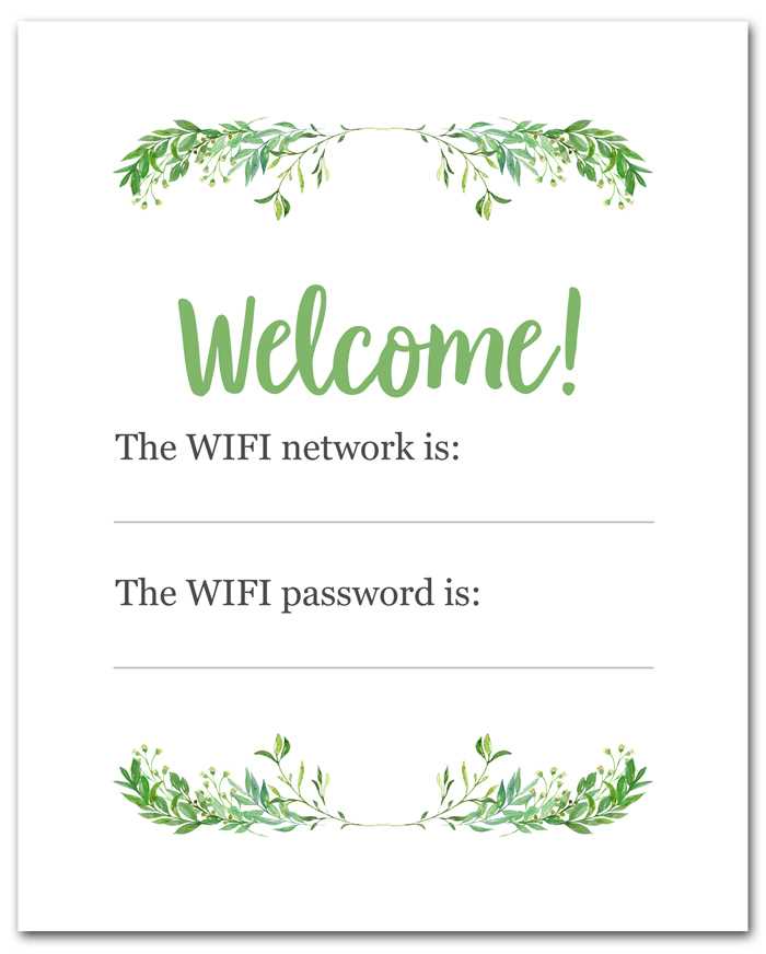 wifi password printables wifi password printables