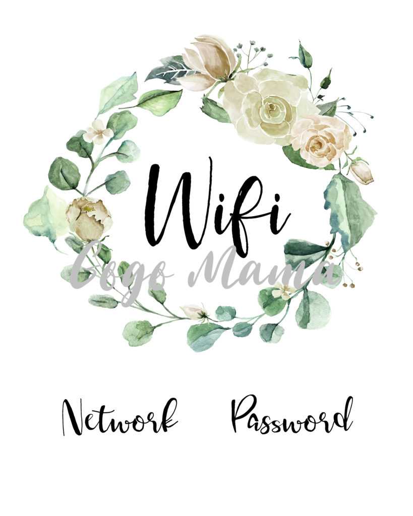 wifi password sign printable wifi password sign printable