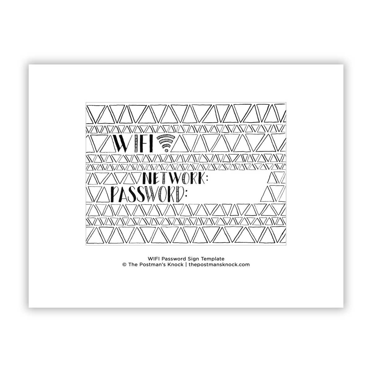 wifi password sign printable wifi password sign printable