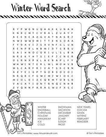 winter word find printable winter word find printable