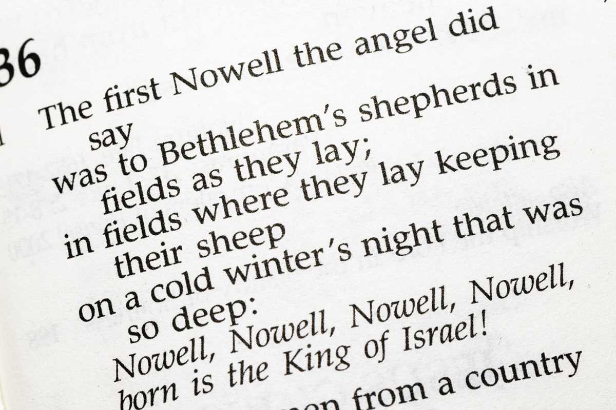 words to the first noel printable words to the first noel printable