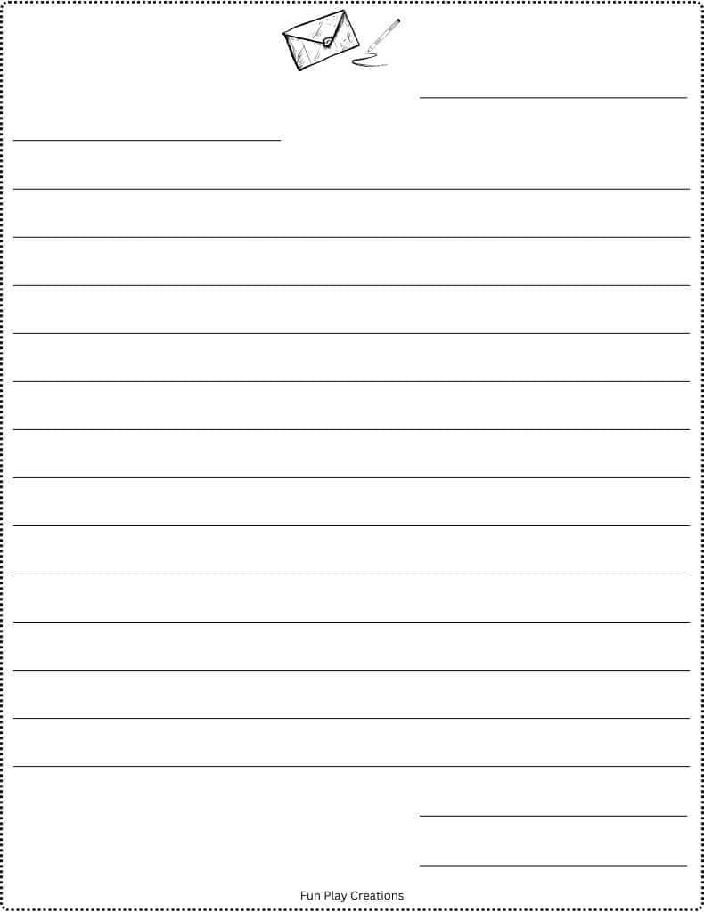 writing paper printable free