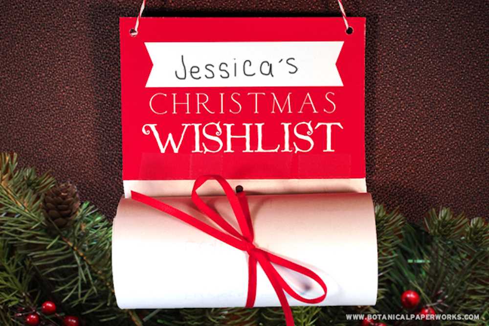 xmas wish list printable