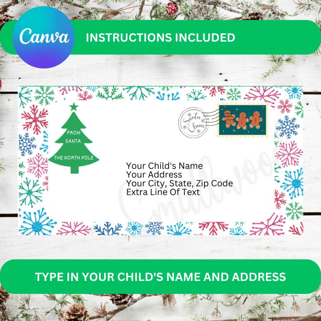 printable envelope from north pole