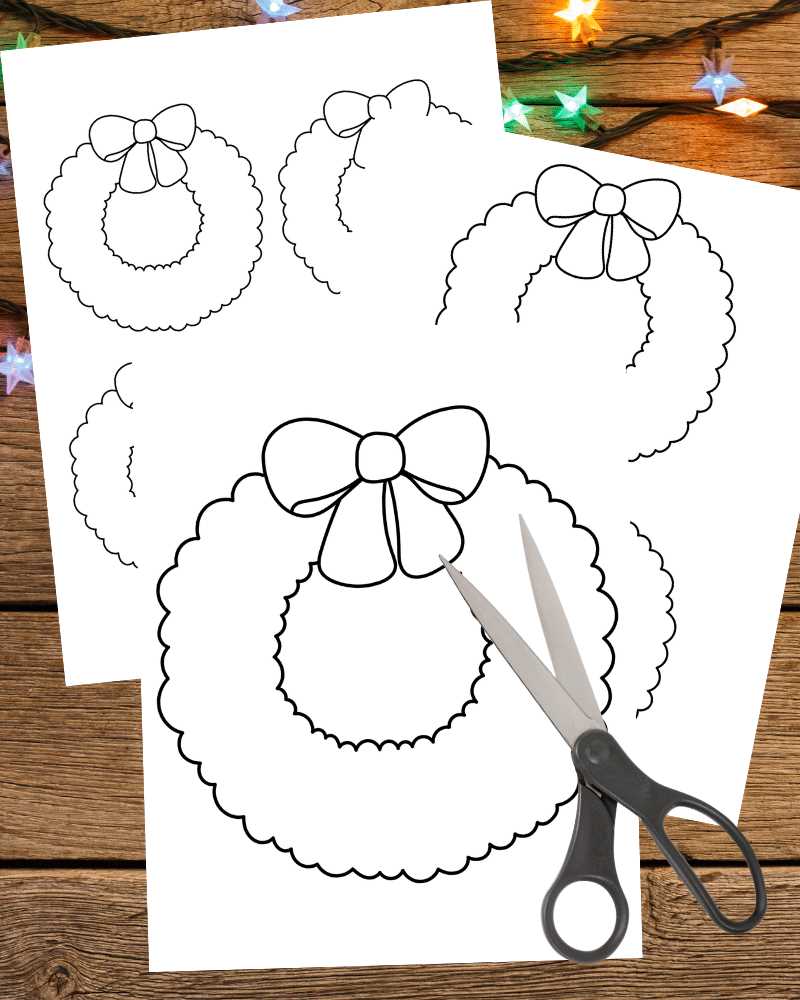 cut out wreath template printable