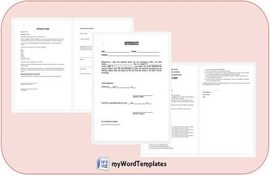 affidavit printable form affidavit printable form