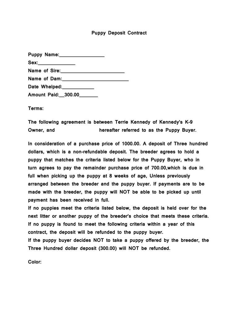 agreement printable puppy contract agreement printable puppy contract