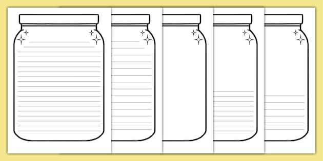 printable empty jar template printable empty jar template