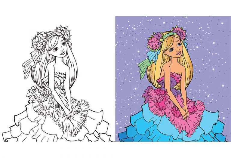 barbie printable coloring page