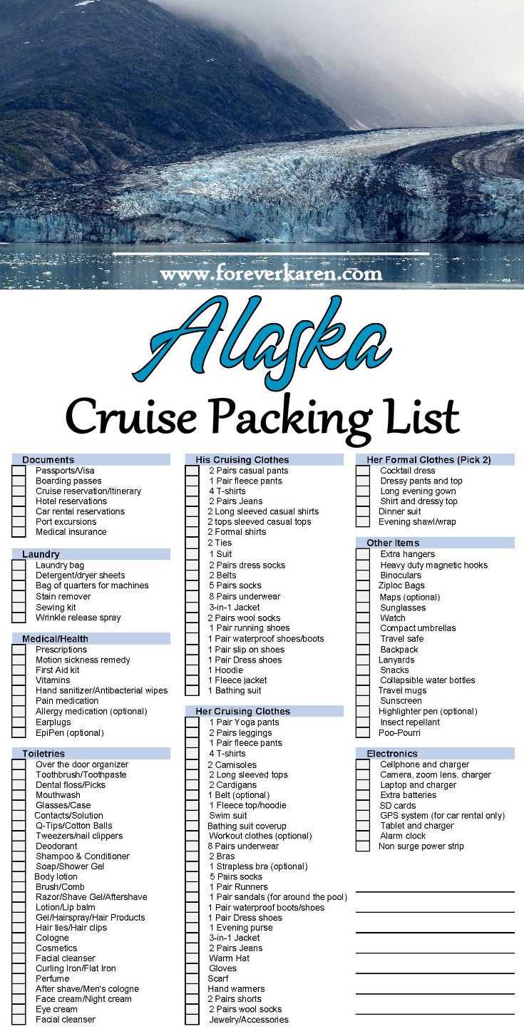 alaska cruise packing list printable alaska cruise packing list printable