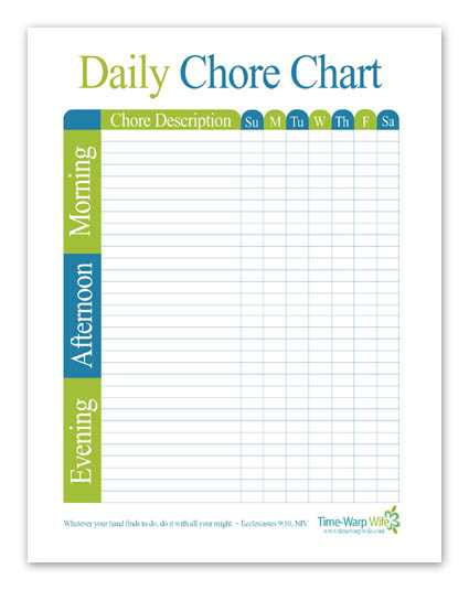 free printable chore list for adults free printable chore list for adults