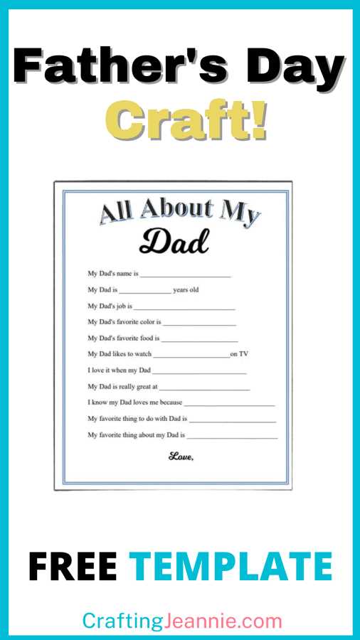all about my papa free printable