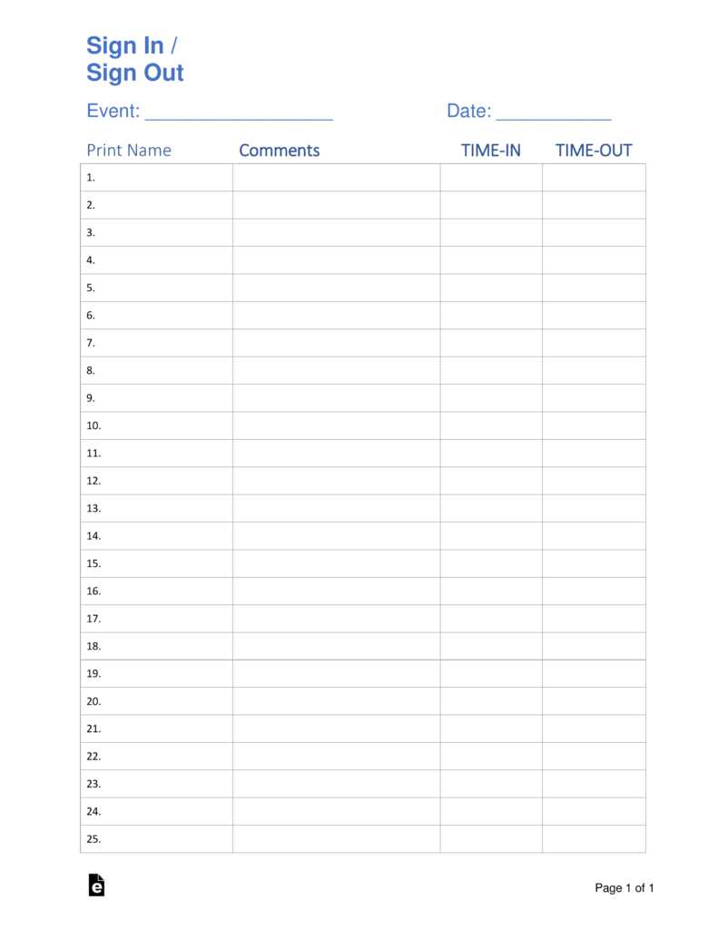 printable safety meeting sign in sheet