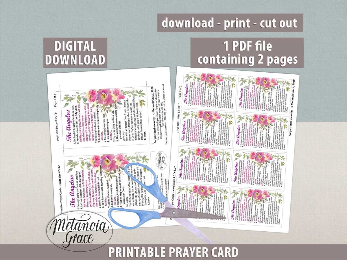 angelus prayer printable