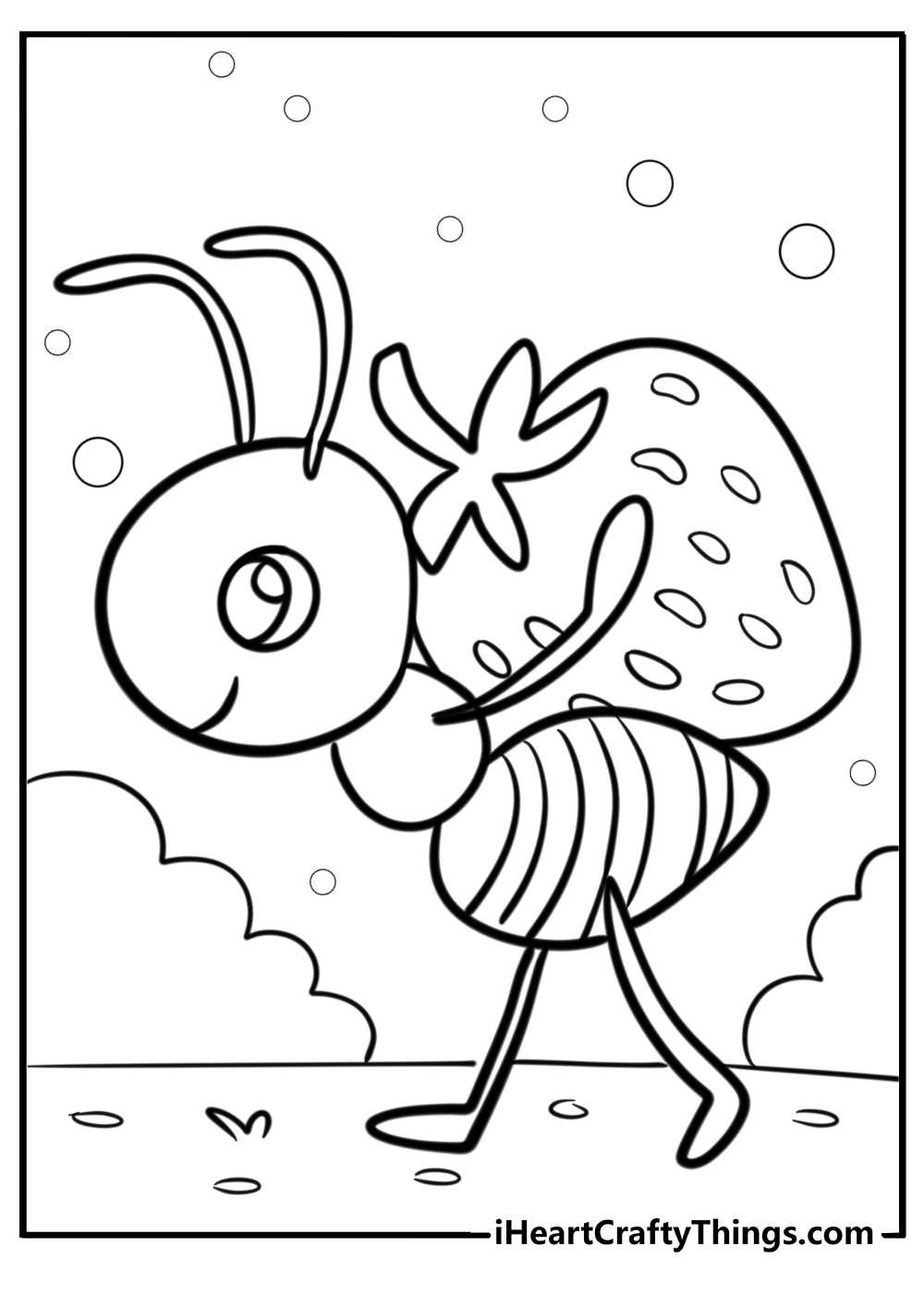 ant coloring page printable