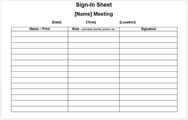 meeting sign in sheet printable meeting sign in sheet printable