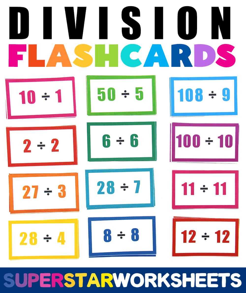 division flash cards printable division flash cards printable