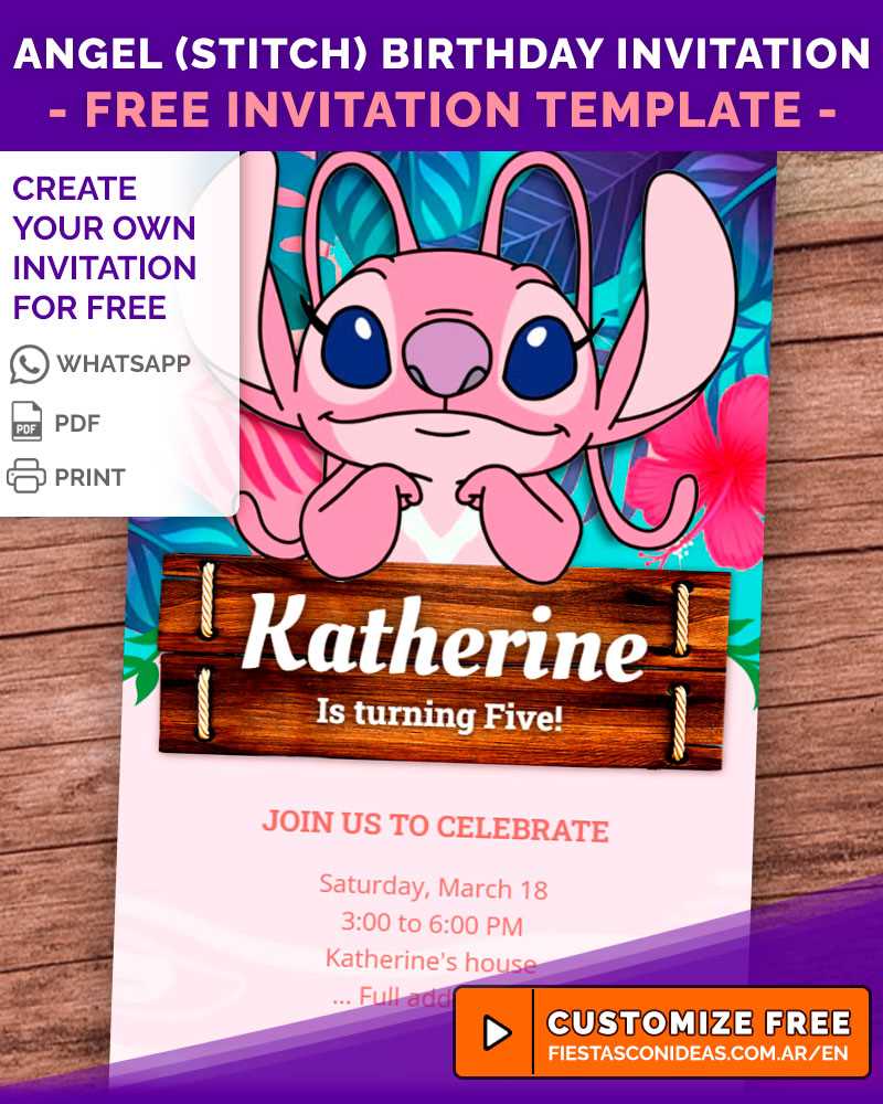 free printable stitch birthday invitations free printable stitch birthday invitations