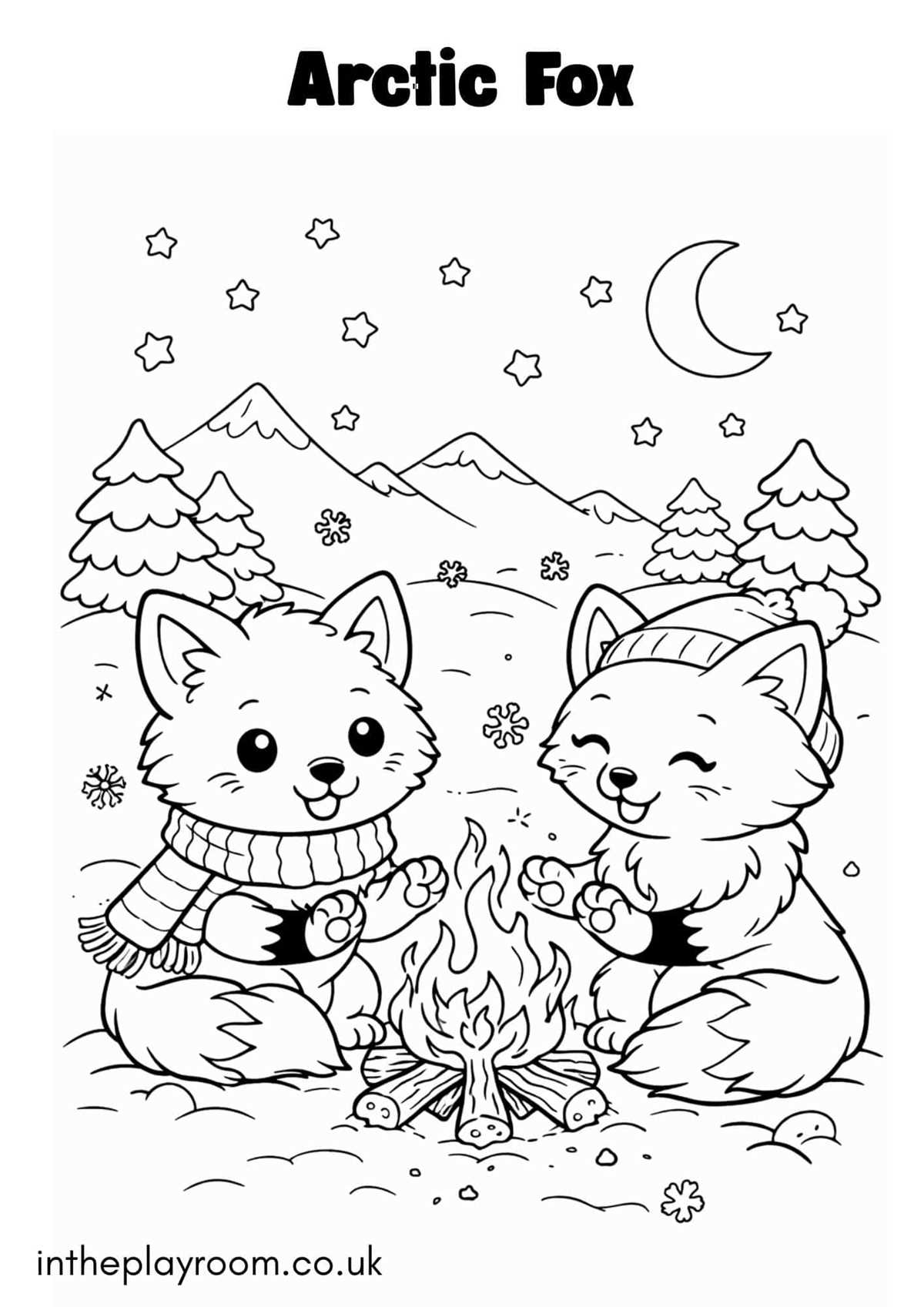 arctic fox printables arctic fox printables