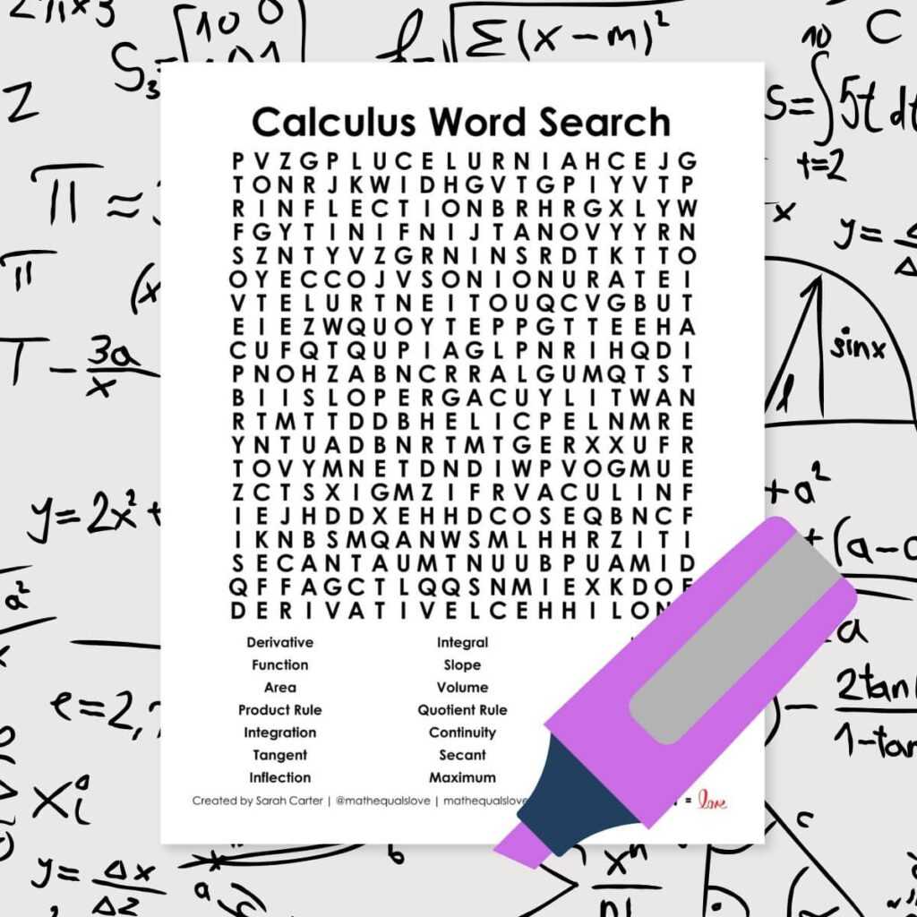 math words word search printable