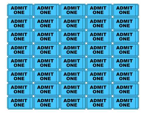 sheet of tickets printable sheet of tickets printable