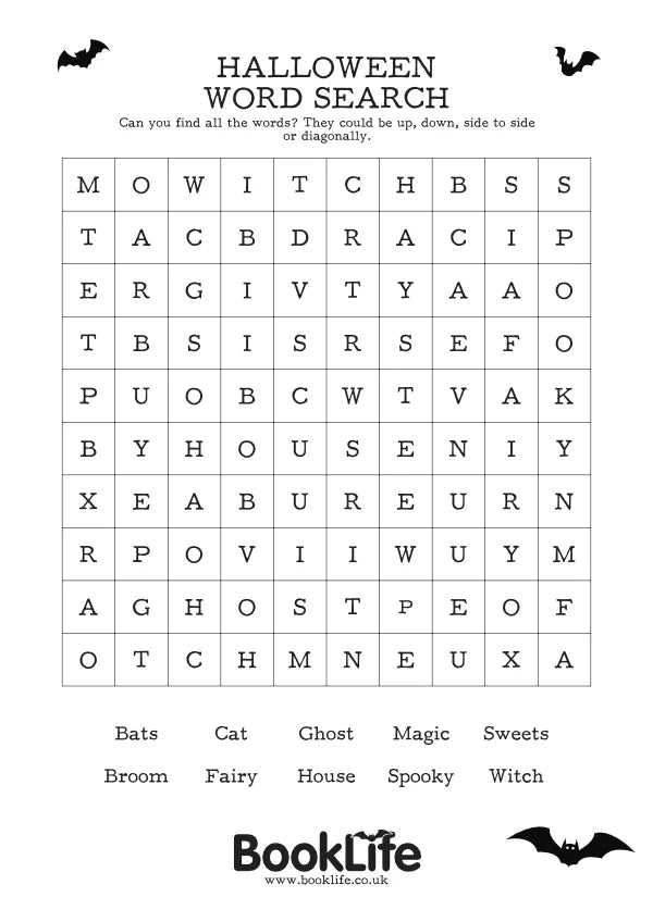 free printable halloween word searches free printable halloween word searches