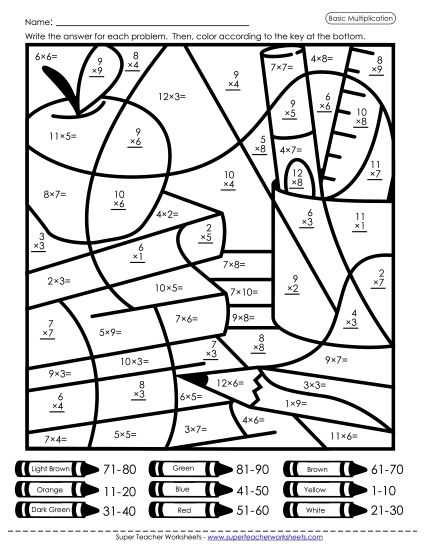 multiplication worksheet 1 12 printable