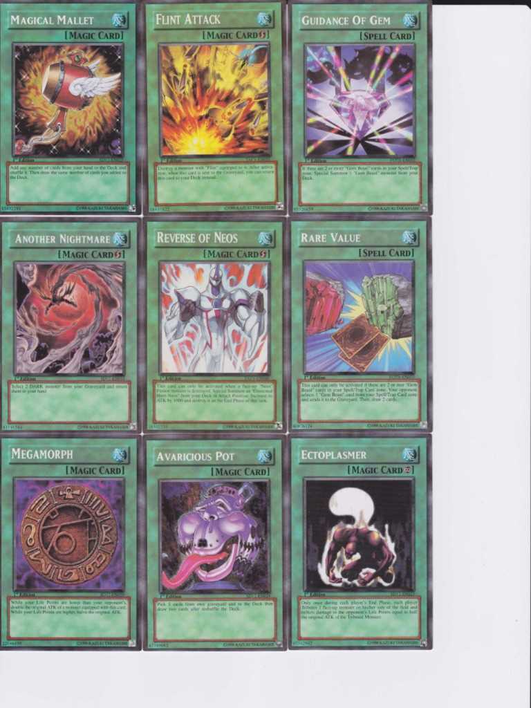 yugioh cards printable