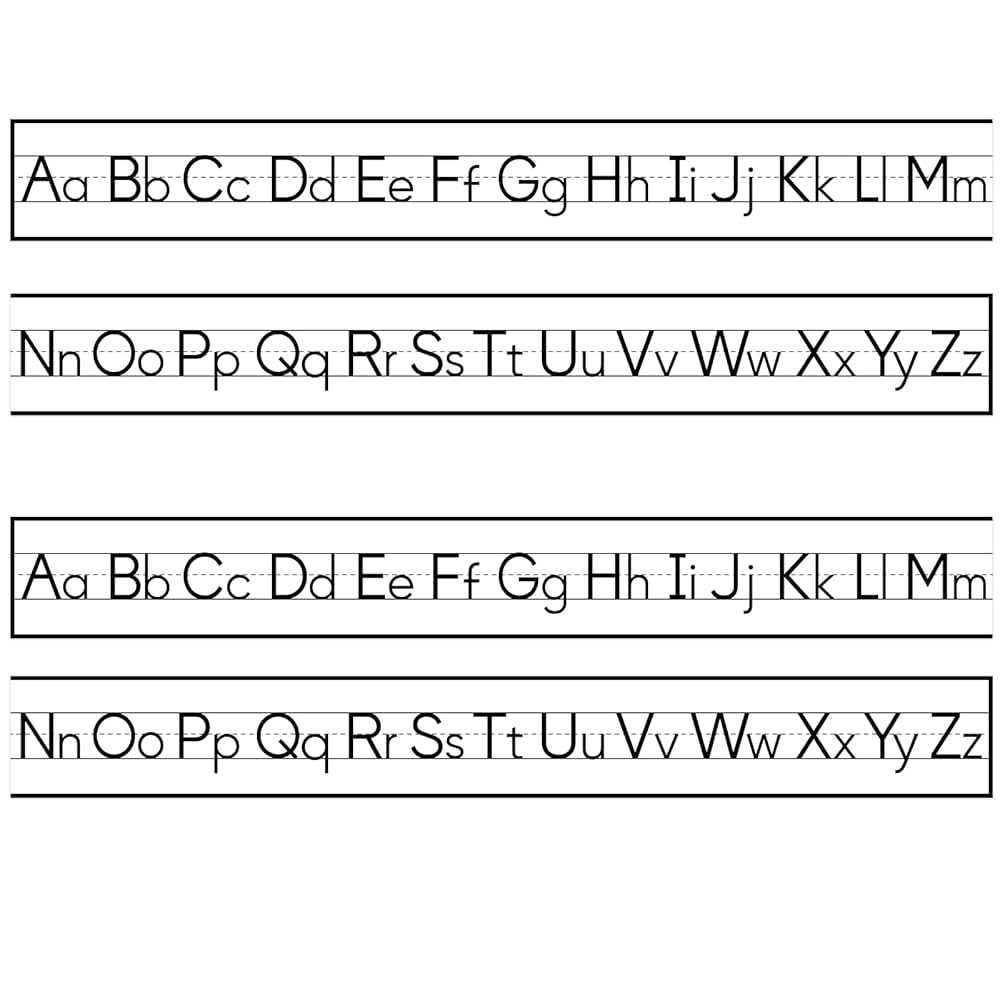 free printable alphabet strip for desk