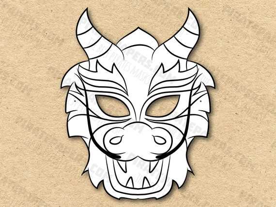 free printable chinese dragon mask free printable chinese dragon mask