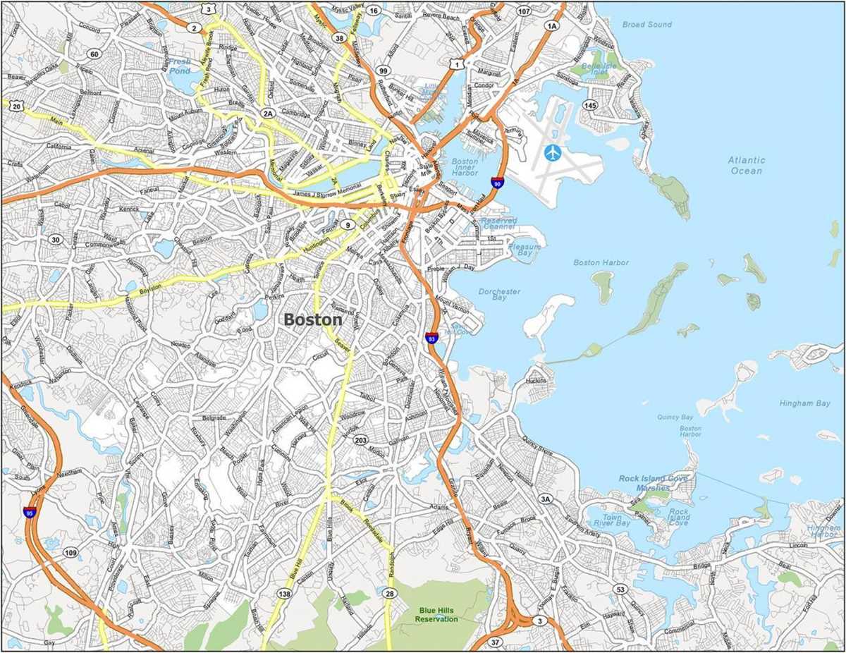 printable boston map printable boston map