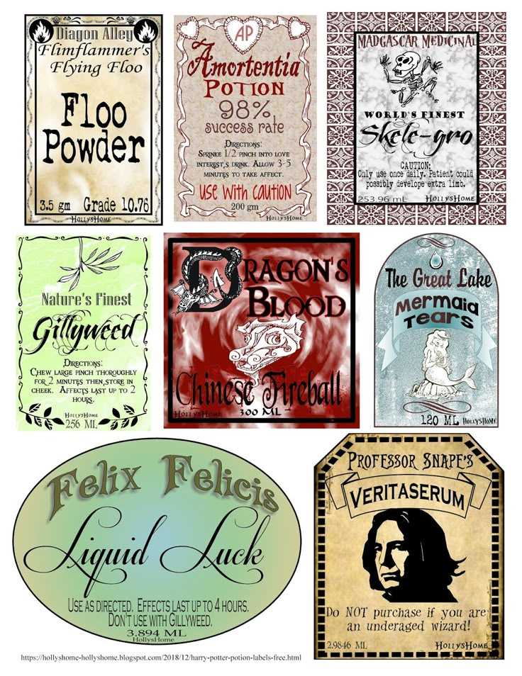 harry potter printable potion labels harry potter printable potion labels