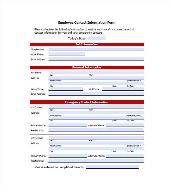 basic contact information sheet template printable basic contact information sheet template printable
