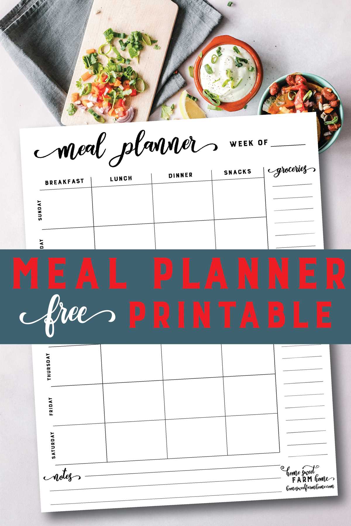 weekly meal planner free printable weekly meal planner free printable