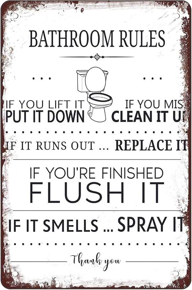 bathroom rules printables bathroom rules printables
