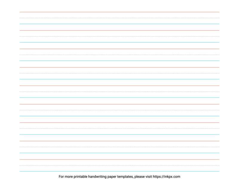 printable full page kindergarten lined paper