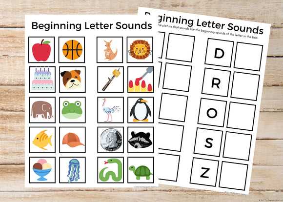 beginning sounds worksheets free printable beginning sounds worksheets free printable