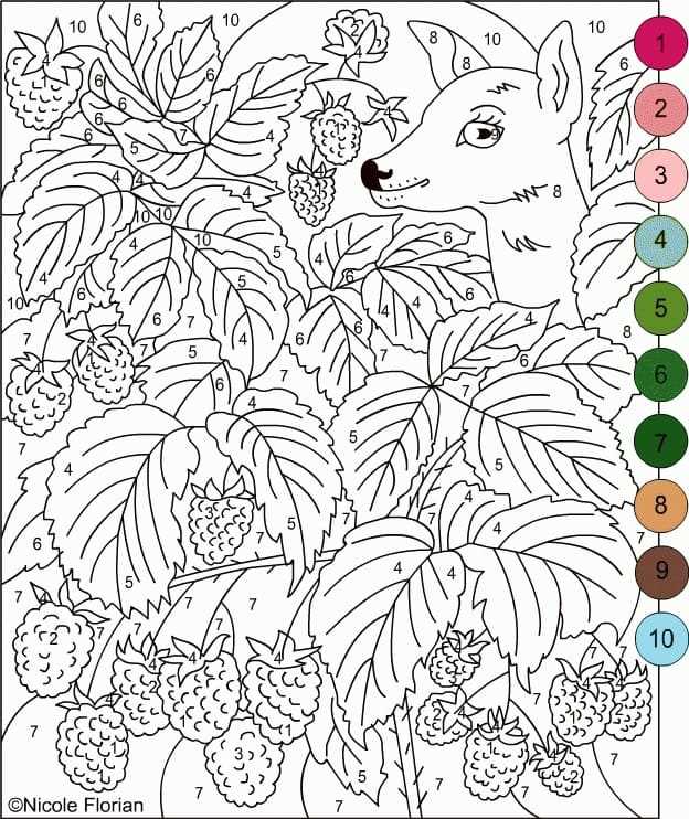 color by number printable adult