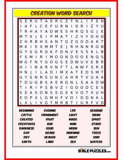 bible word search printable