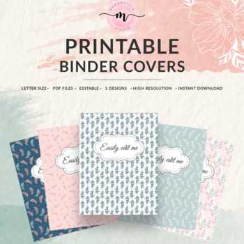 binder printable covers
