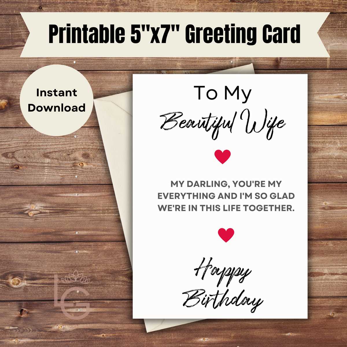 birthday card for wife printable birthday card for wife printable