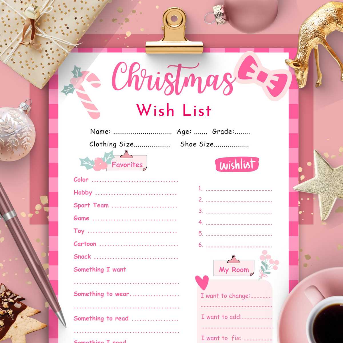 birthday wishlist printable