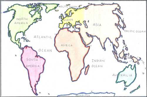 blank map of continents and oceans printable blank map of continents and oceans printable